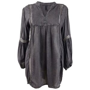 Raviya Women's Short Tunic Swim Top Cover-Up - Charcoal